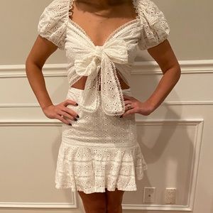 V. Chapman Praline Mini Dress White Size 2